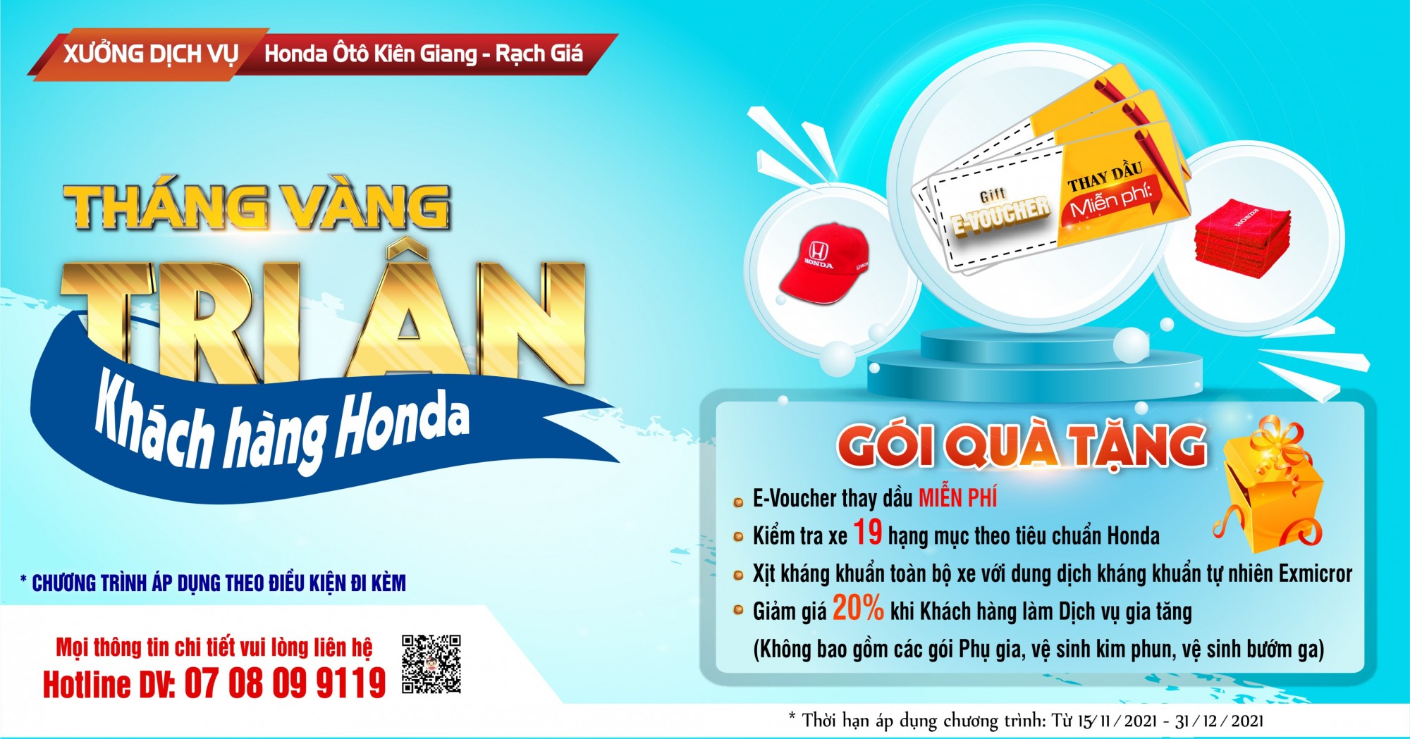 Honda Việt Nam tặng phiếu thay dầu miễn phí cho xe ô tô Honda hết hạn bảo hành