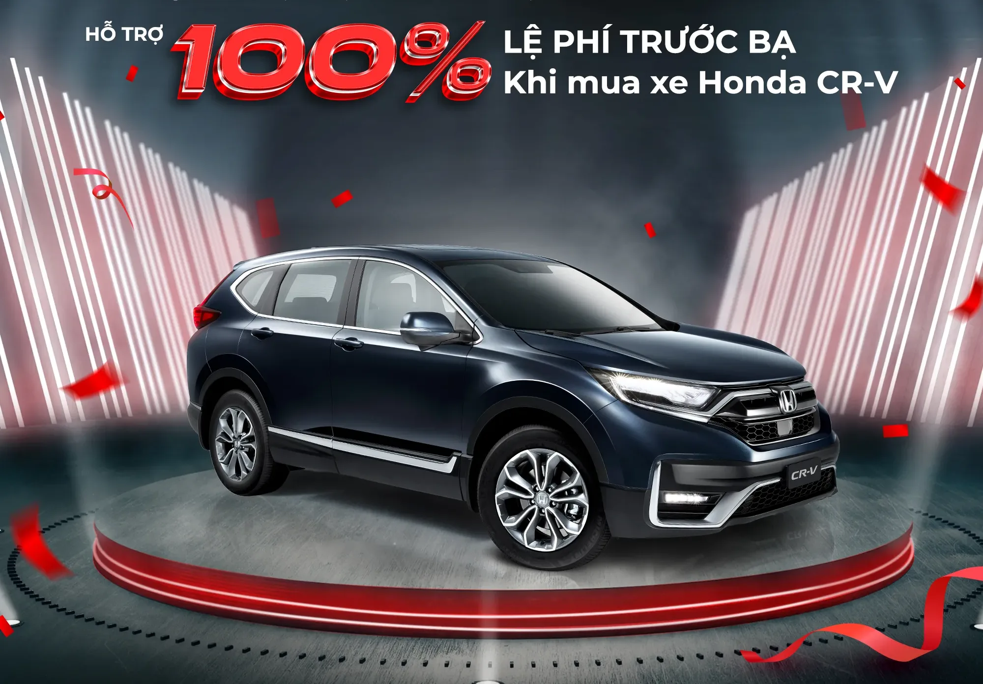 Chương Trình Hỗ Trợ 100% Lệ Phí Trước Bạ Khi Mua Xe Honda CR-V Từ 07/12/2022 Đến Hết 31/12/2022
